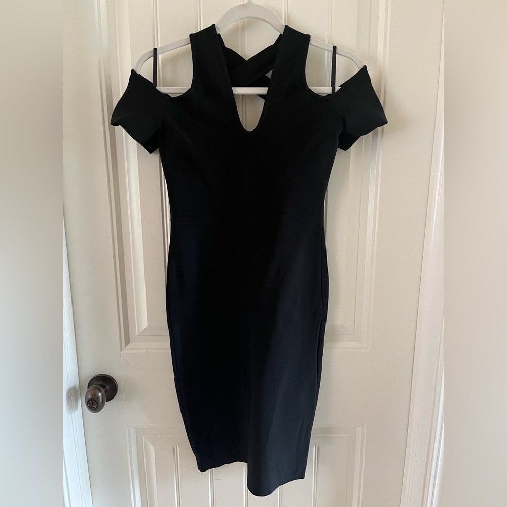 BCBG black bandage dress